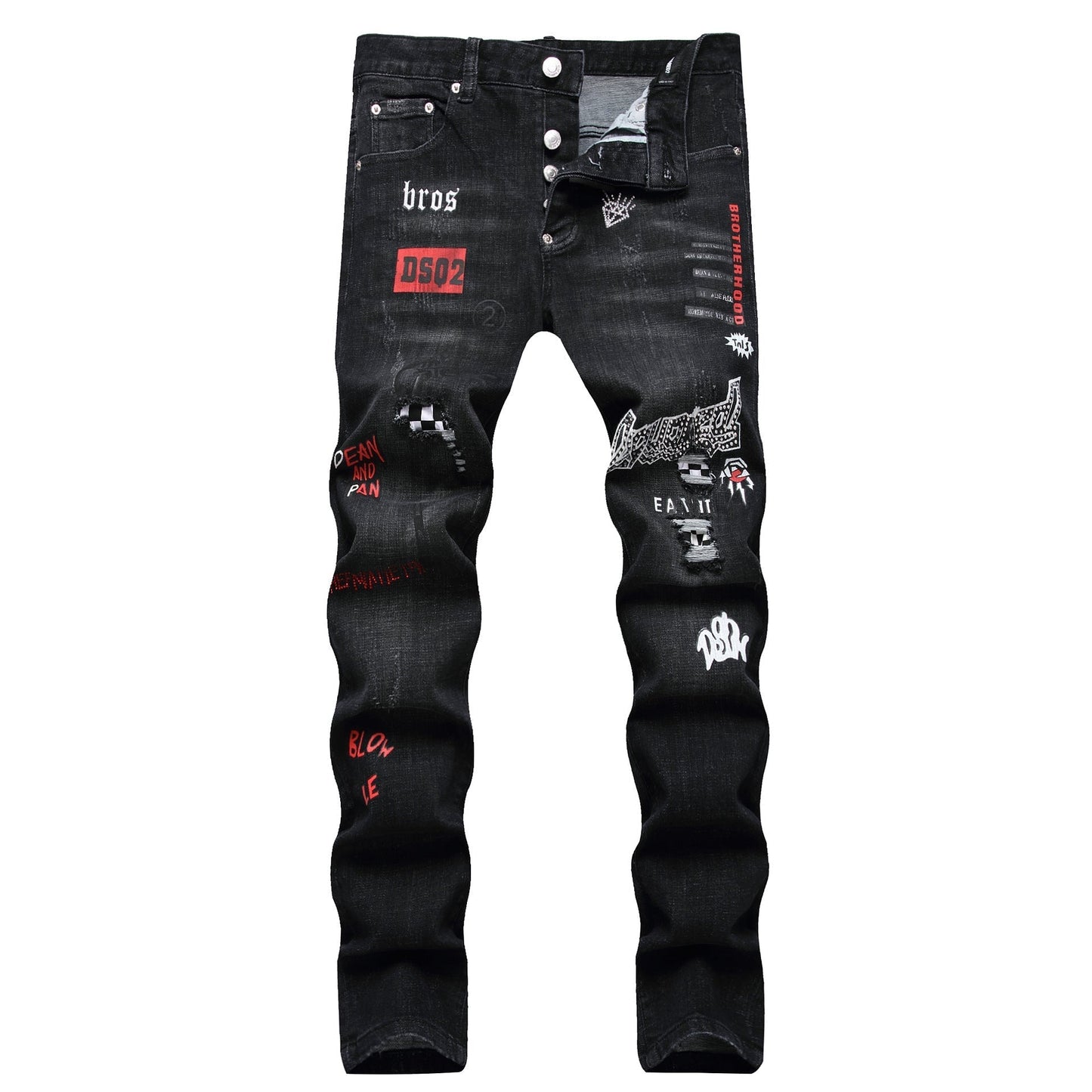 Dsquared2 Jeans Rhinestone Decorated Ripped Stretch Jeans NextBlock
