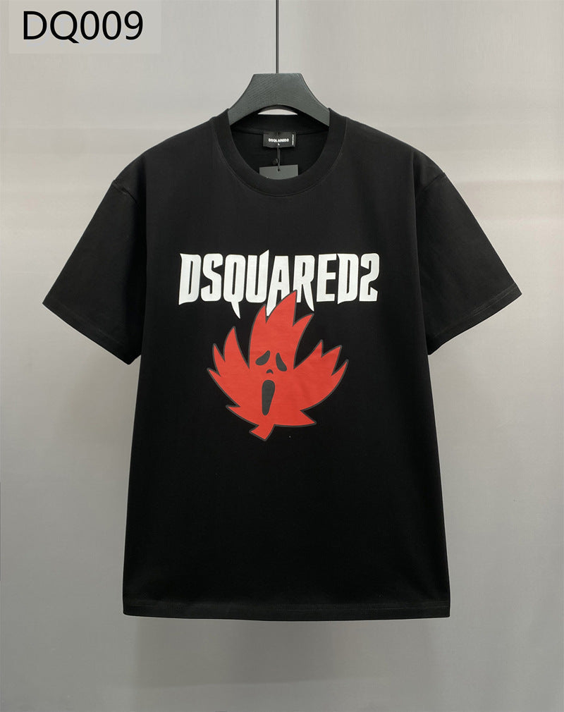 Dsquared2 Maple Leaf Monogram Print Trendy Short Sleeves NextBlock