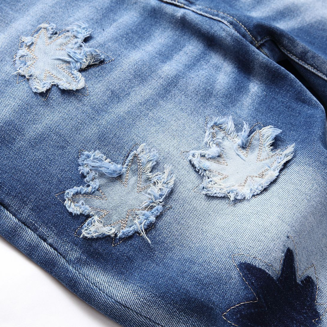 Dsquared2 Jeans Maple Leaf Stickers Broken Copper Jeans NextBlock