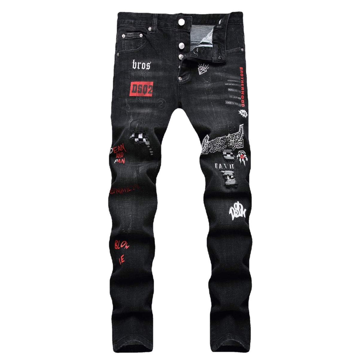 Dsquared2 Jeans Rhinestone Decorated Ripped Stretch Jeans NextBlock