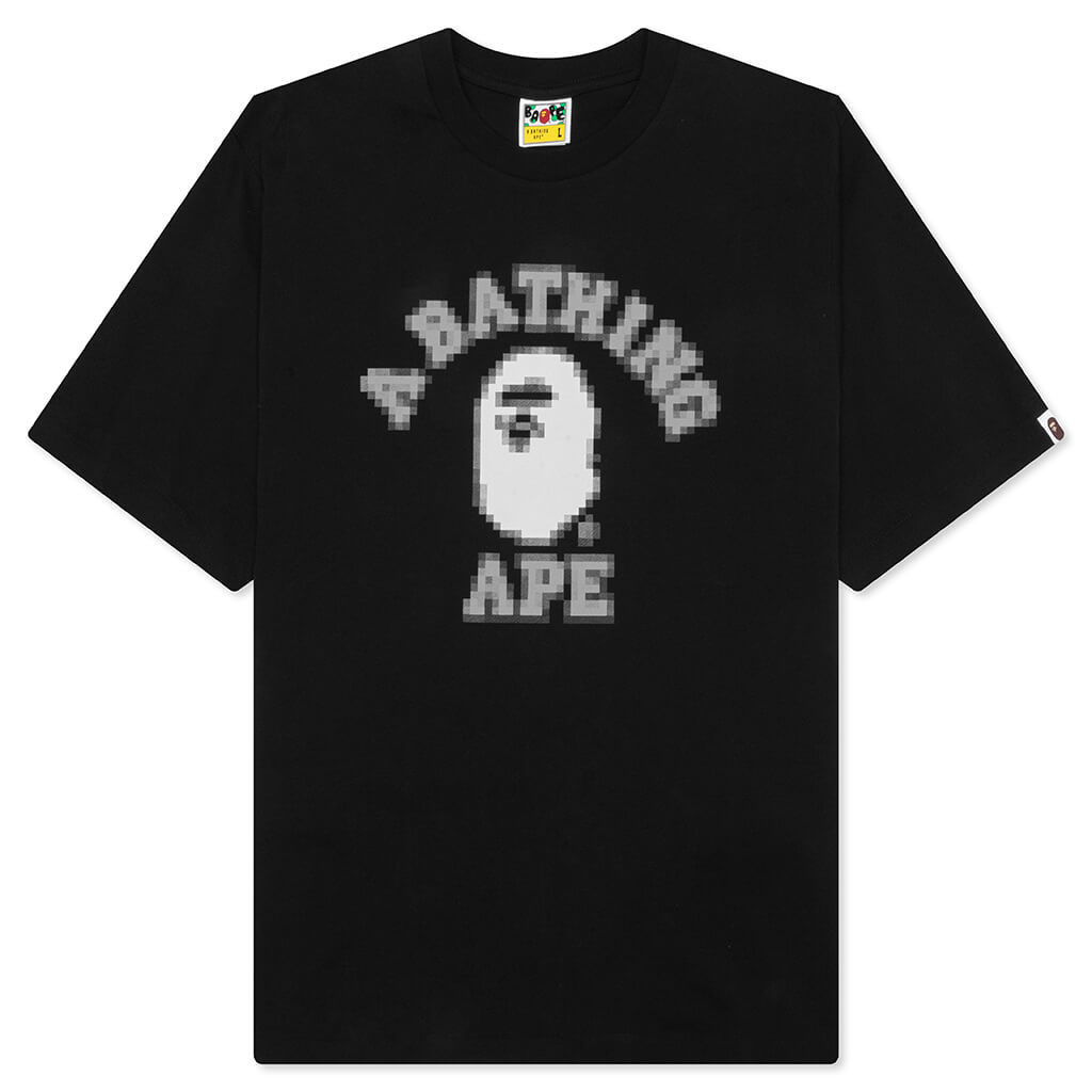 A BATHING APE Pixal College Relaxed Fit Tee - Black