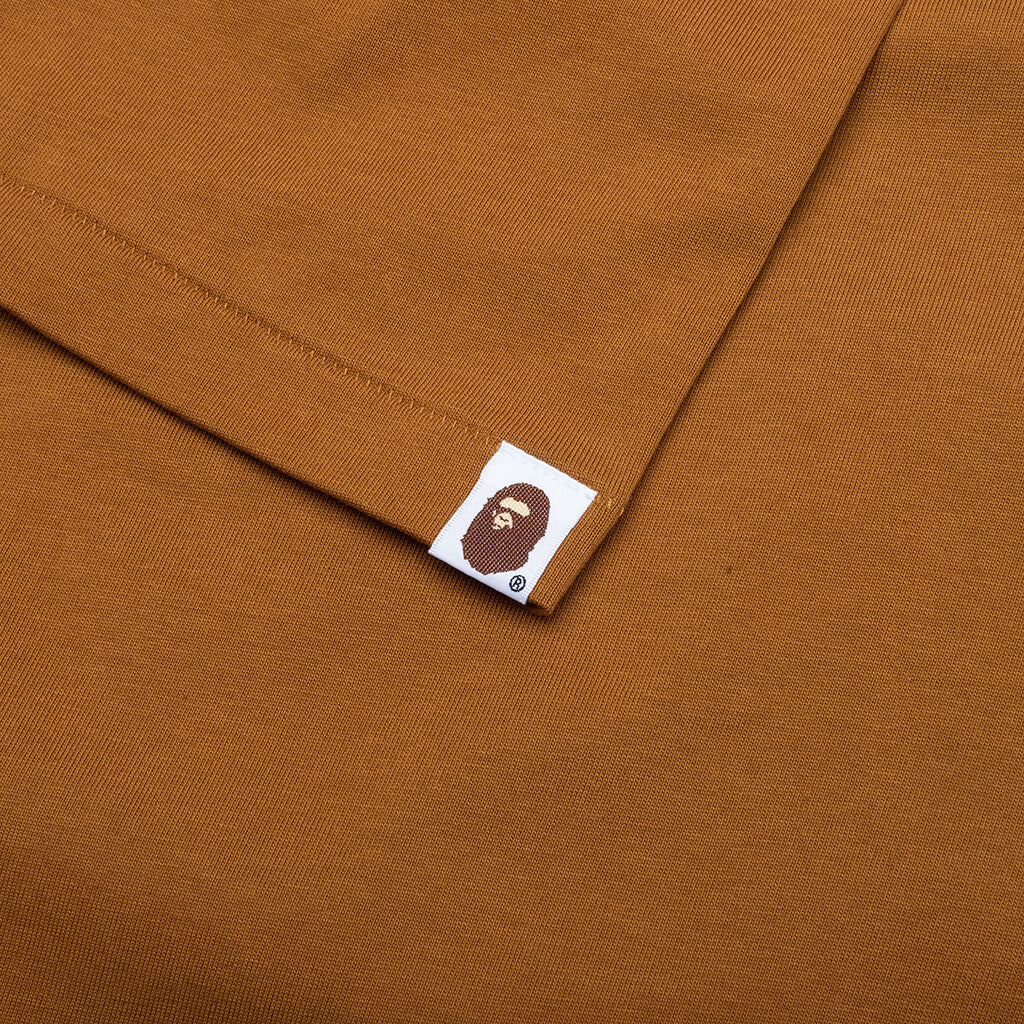 A BATHING APE STA Houndstooth College Relaxed Fit Tee - Brown
