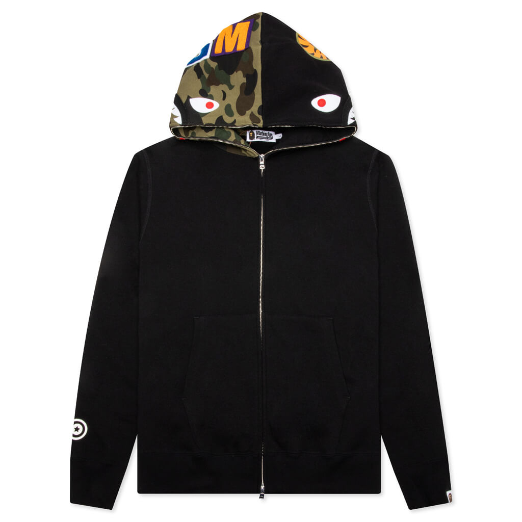 A BATHING APE Shark Full Zip Hoodie - Black