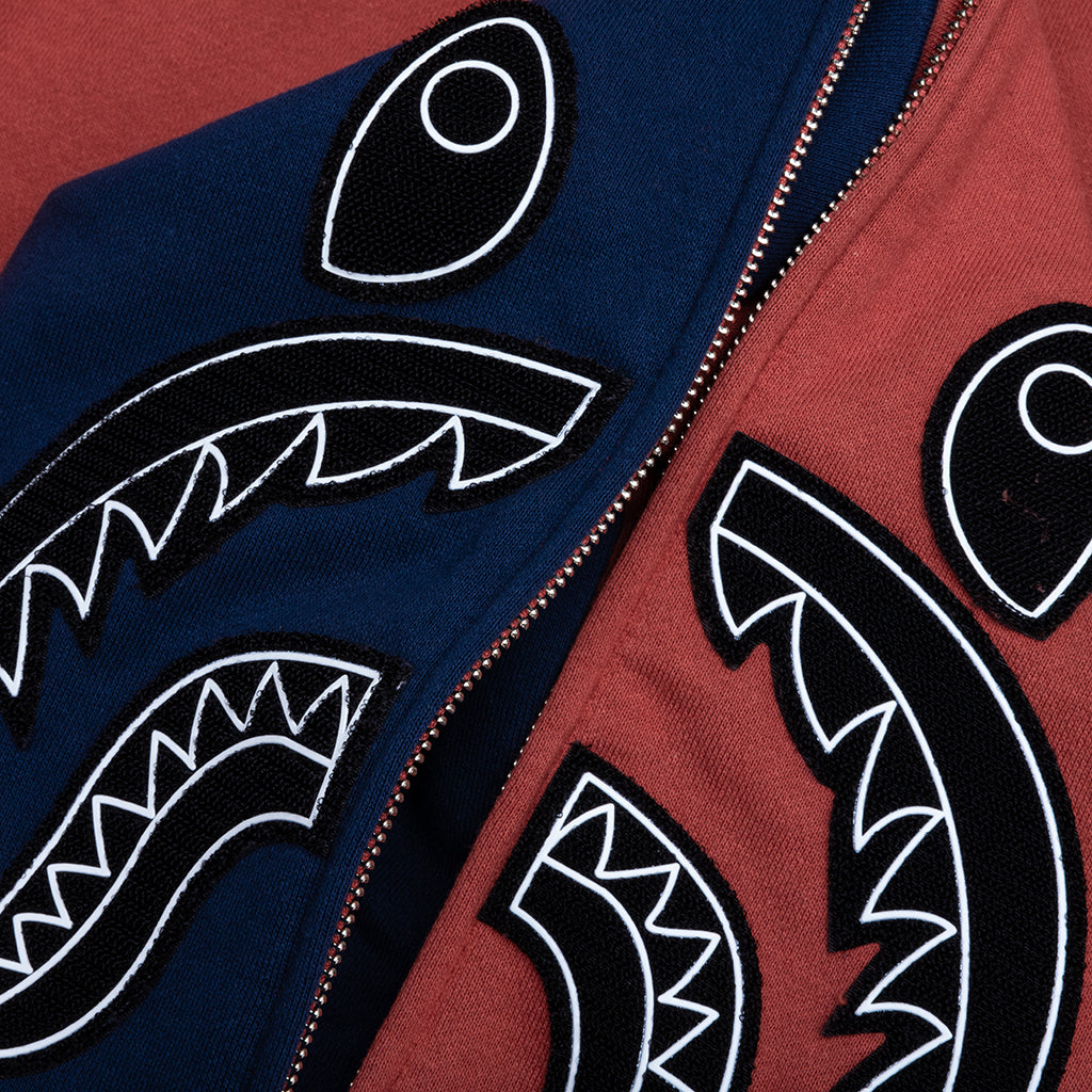 A BATHING APE Shark Full Zip Hoodie France - Burgundy