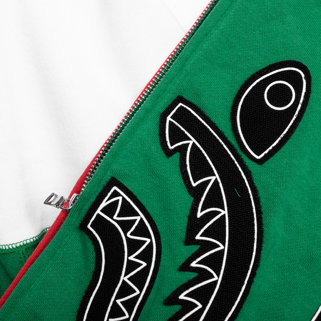 A BATHING APE Shark Full Zip Hoodie Italy - Green