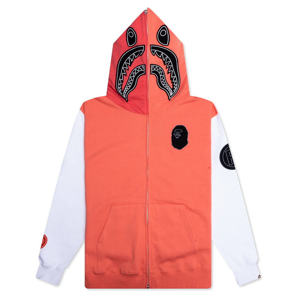 A BATHING APE Shark Full Zip Hoodie Korea - Orange