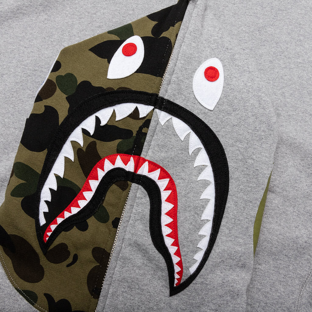 A BATHING APE Shark Full Zip Hoodie - Grey