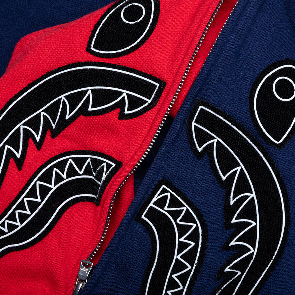 A BATHING APE Shark Full Zip Hoodie UK - Navy