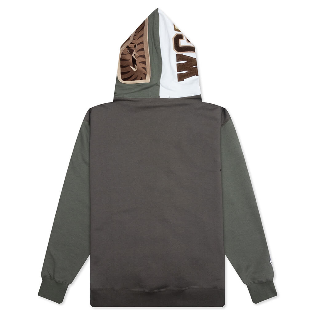 A BATHING APE Shark Full Zip Hoodie #2 - Olive Drab