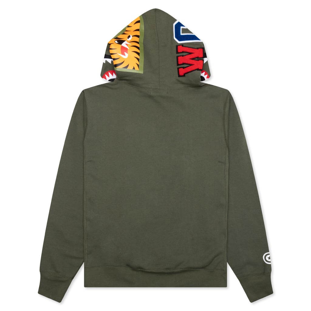 A BATHING APE Shark Pullover Hoodie - Olive Drab