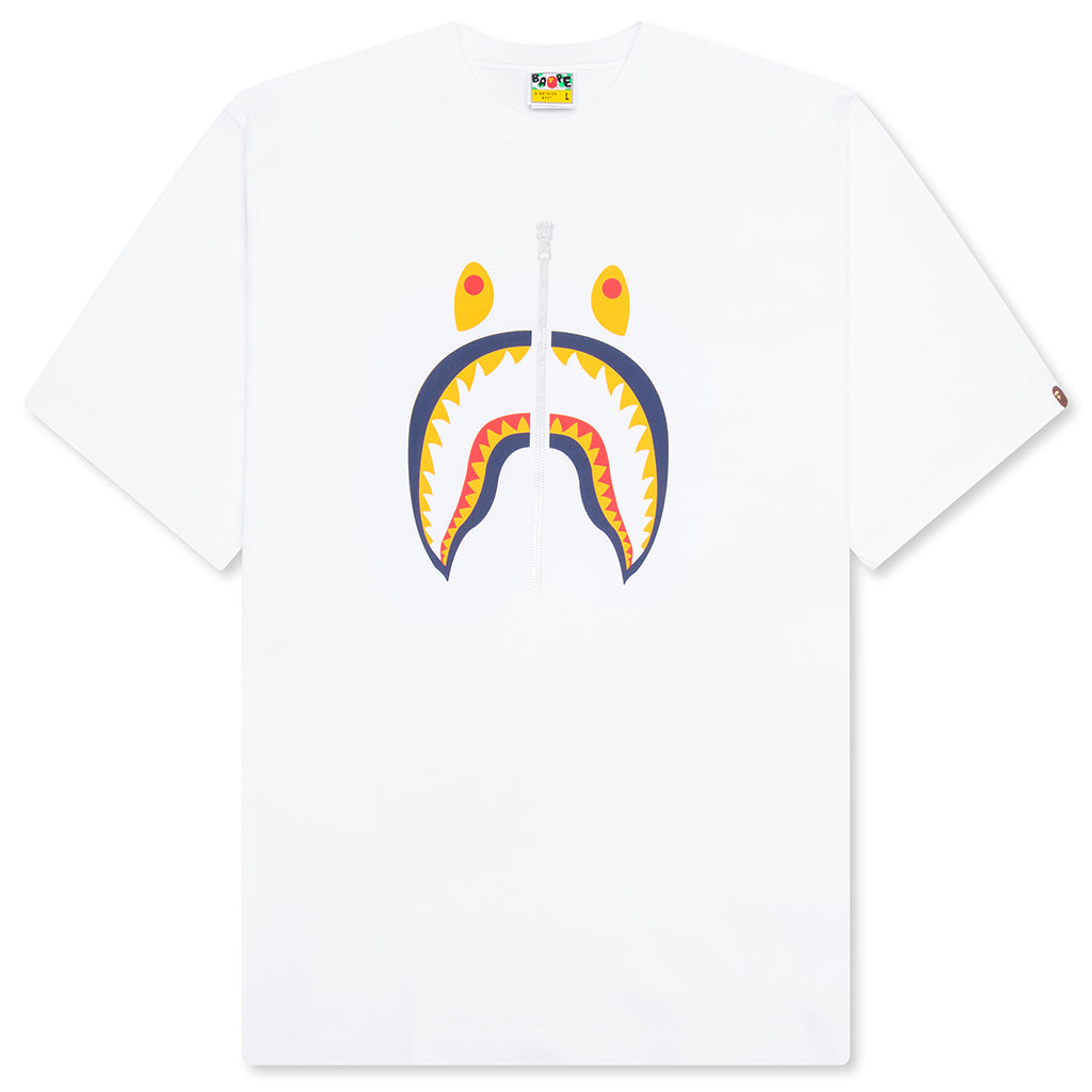 A BATHING APE Shark Tee US - White