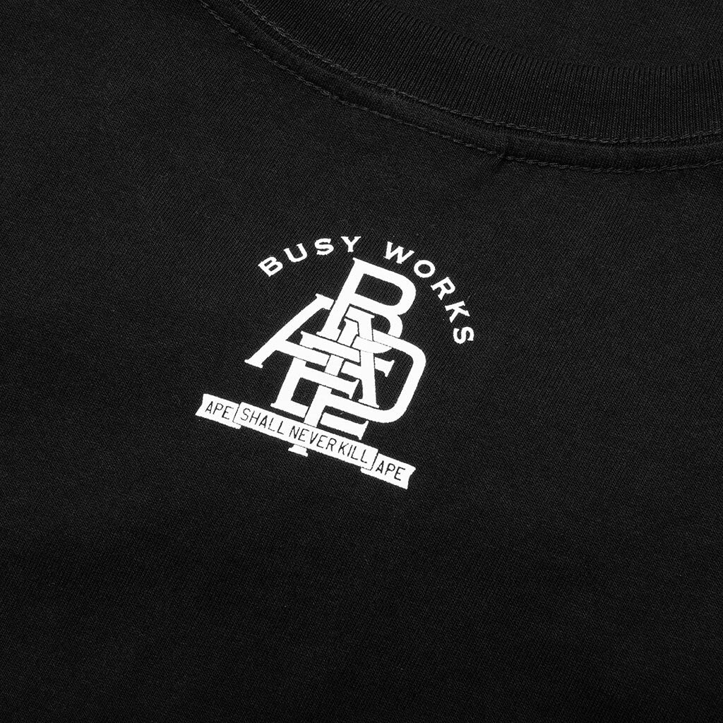 A BATHING APE Tiger Milo College Tee - Black