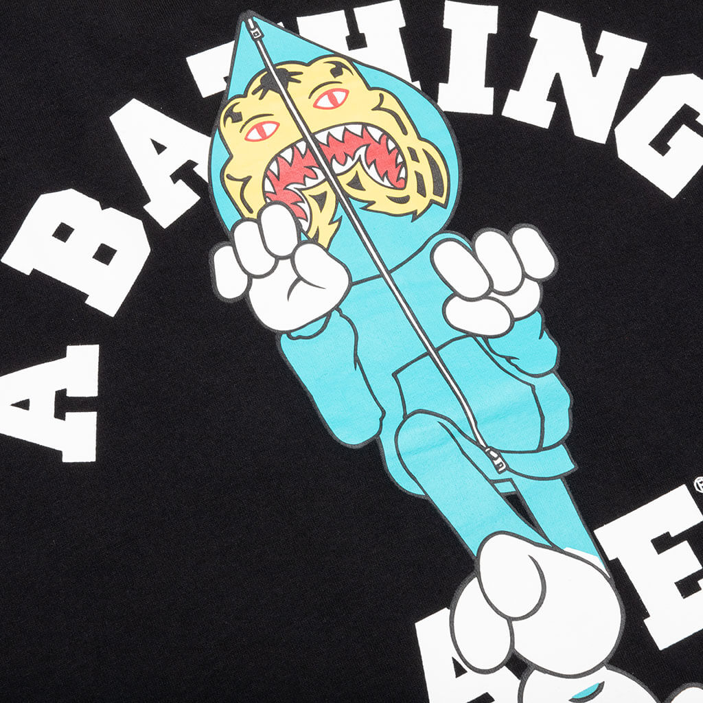 A BATHING APE Tiger Milo College Tee - Black
