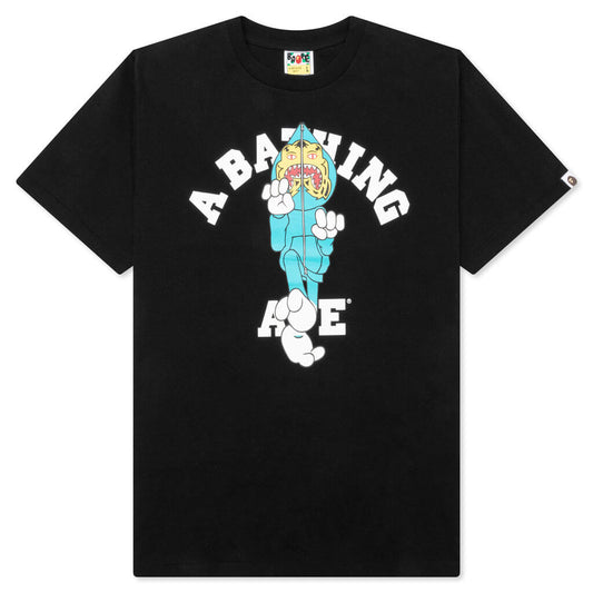 A BATHING APE Tiger Milo College Tee - Black