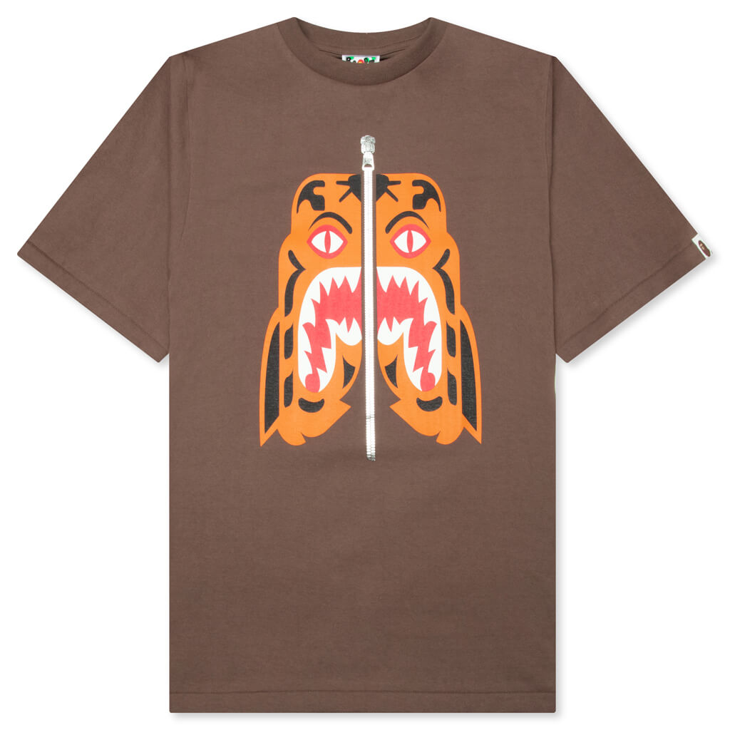 A BATHING APE Tiger Tee - Brown
