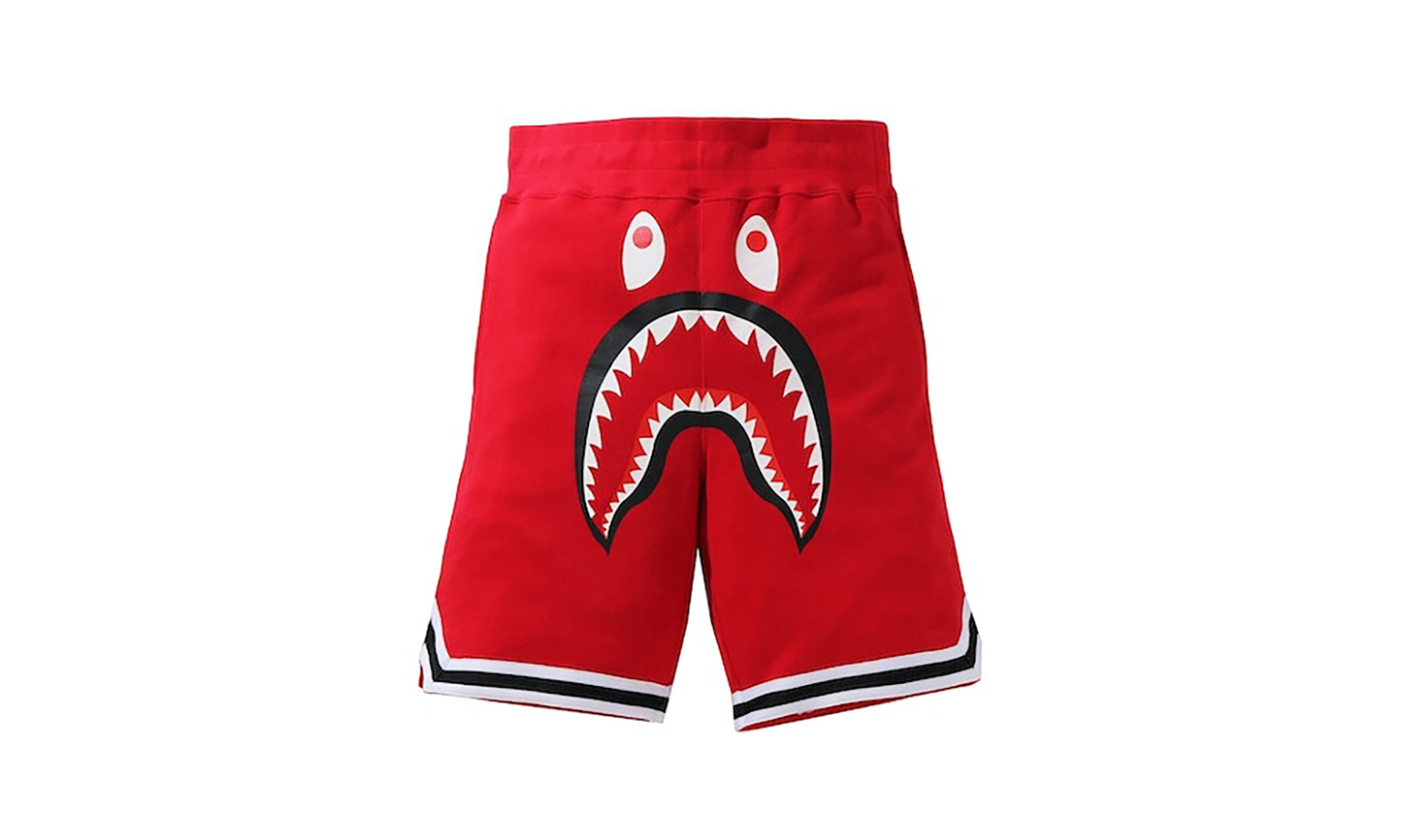 BAPE Shark Basketball Sweatshort Red E42CCECA