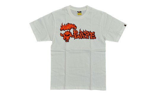 BAPE Flame Ape Face Tee White / Red 1K20 110 034 WHITE RED