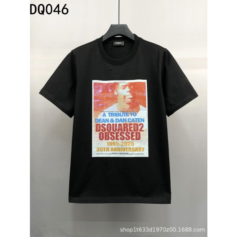 Dsquared2 T-Shirt Retro Printing Trendy Brand NextBlock