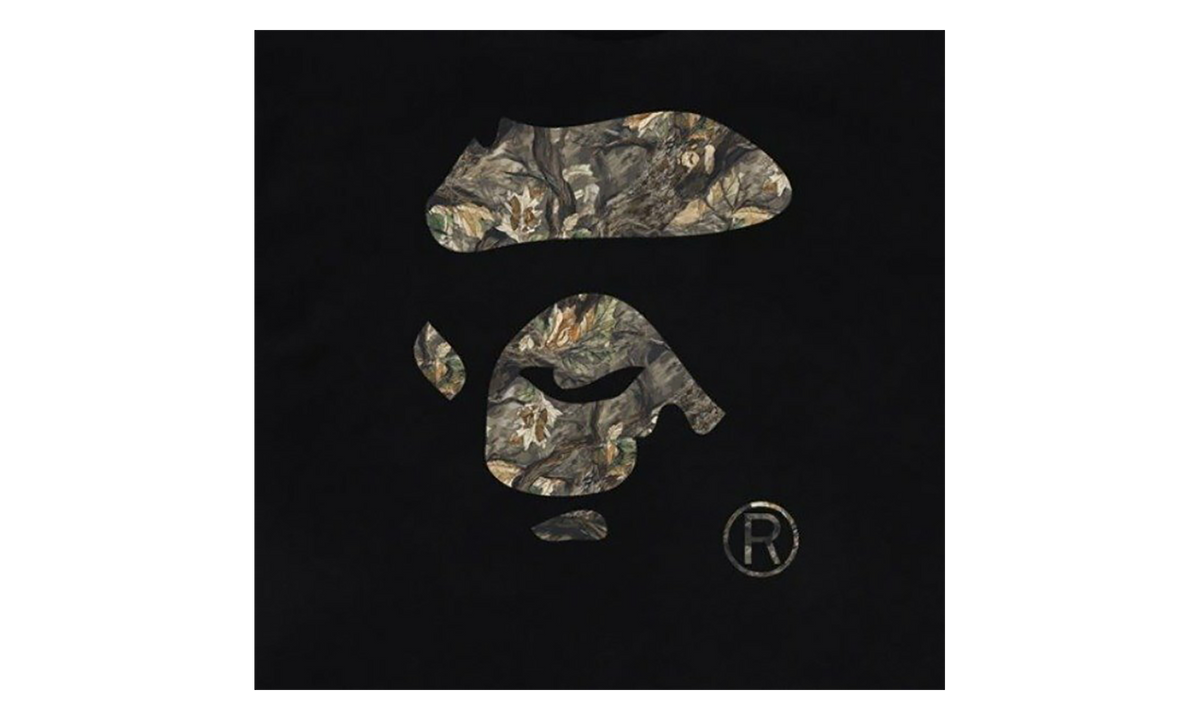 BAPE Tree Edge Camo Ape Face Tee Black / Brown 1L80110032 BLK