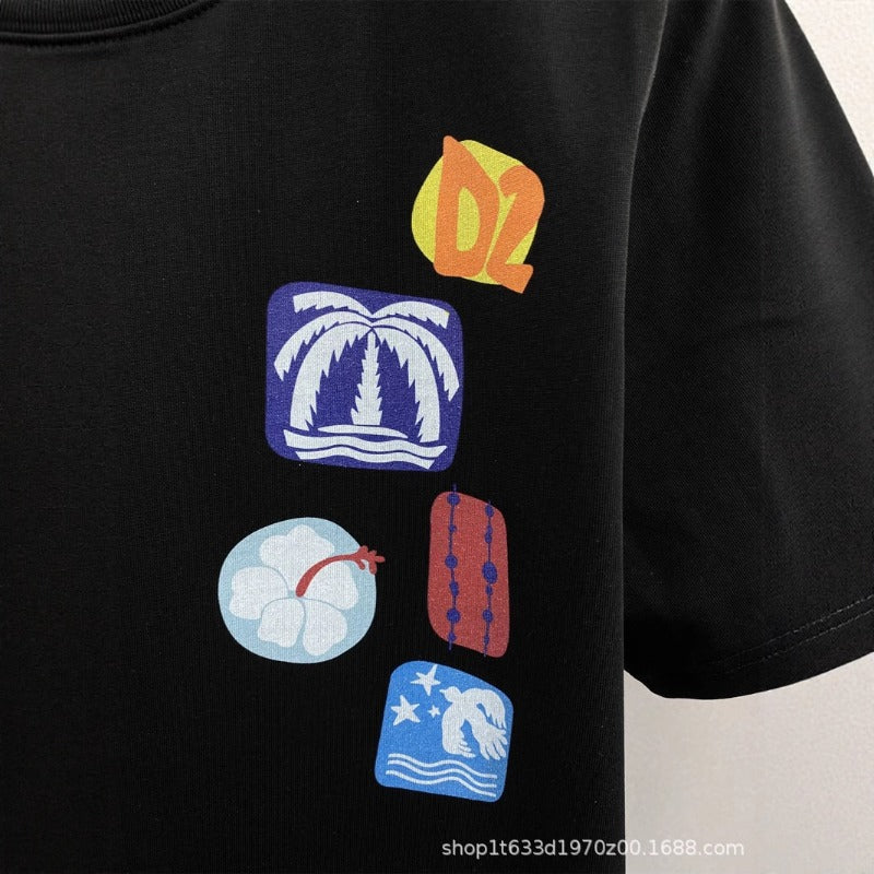 Dsquared2 T-Shirt D2 Color Printed Short Sleeves NextBlock