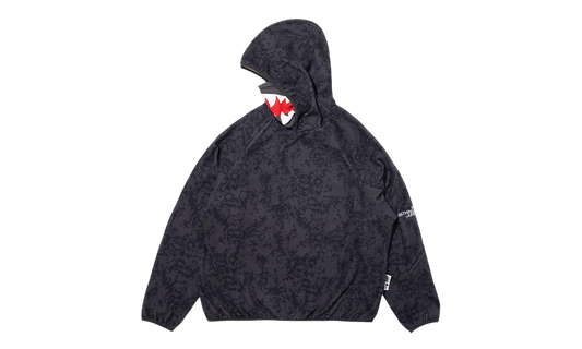 BAPE Kazuki Pixelate Camo Shark Relaxed Fit Pullover Hoodie Charcoal 1L83114901 CHARCOAL
