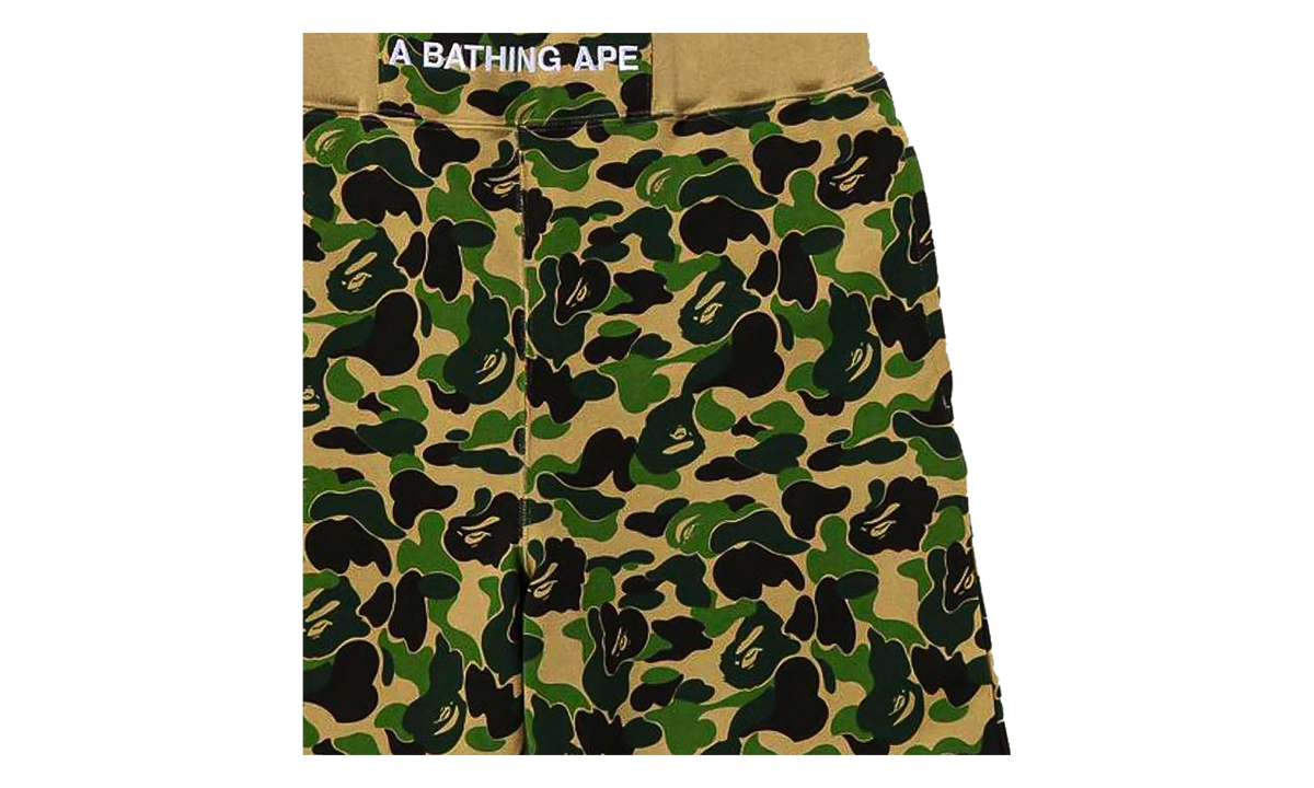 BAPE ABC Camo Sweat Shorts Green 1I30 153 017 GREEN
