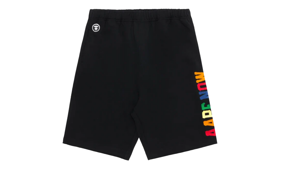 BAPE AAPE Multi Color Logo Shorts Black P9GYG5ZRC