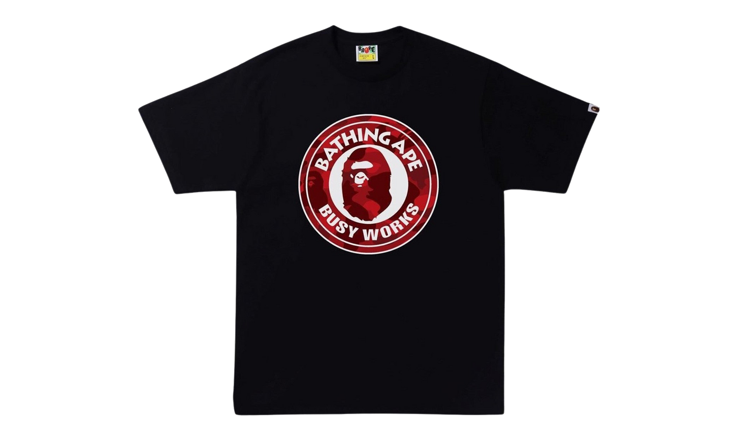 BAPE Color Camo Busy Works Tee (SS22) Black Double Red 1I30 110 013 BLACK RED