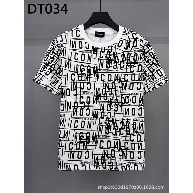 The Dsquared2 T-Shirt is fully printed with the new dragon pattern NextBlock