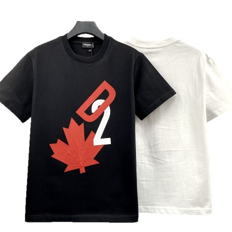 Dsquared2 T-Shirt Maple Leaf Letter Print NextBlock