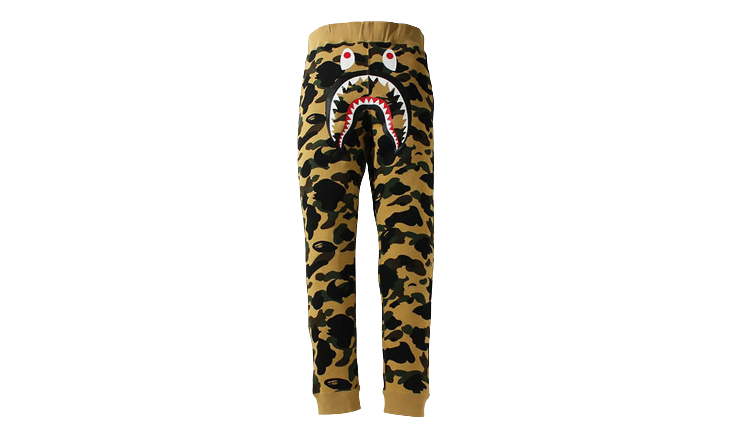 BAPE 1st Camo Shark Slim Fit Sweatpants Yellow 1H80 152 012 YELLOW