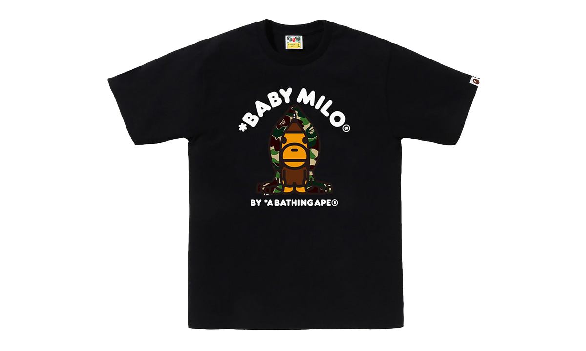 BAPE ABC Camo Milo Hoodie SS Tee Black/Green Camo 0ZXTEMX00510Q BKM