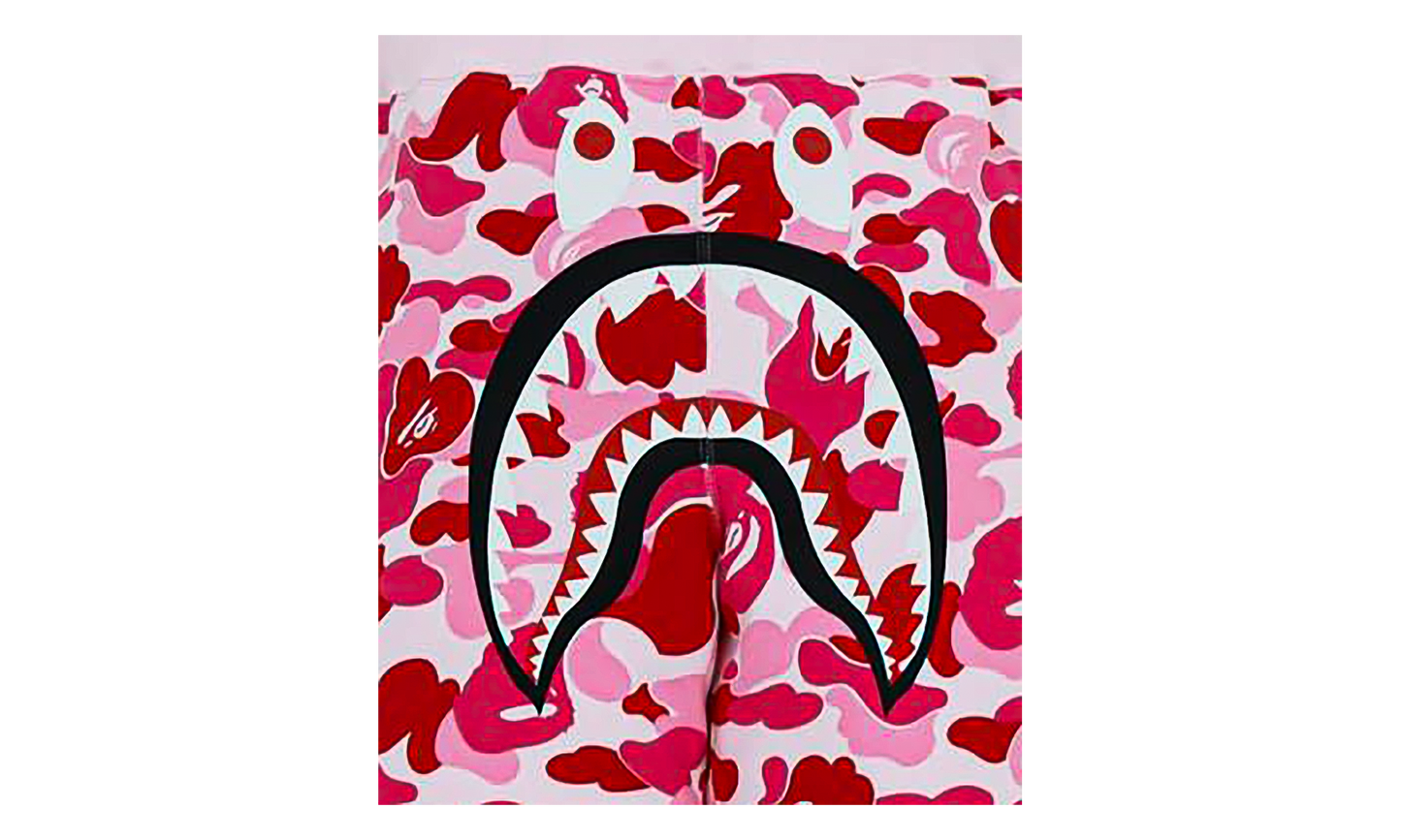BAPE Big ABC Camo Shark Sweat Shorts Pink Camo 4E7LJDTQ