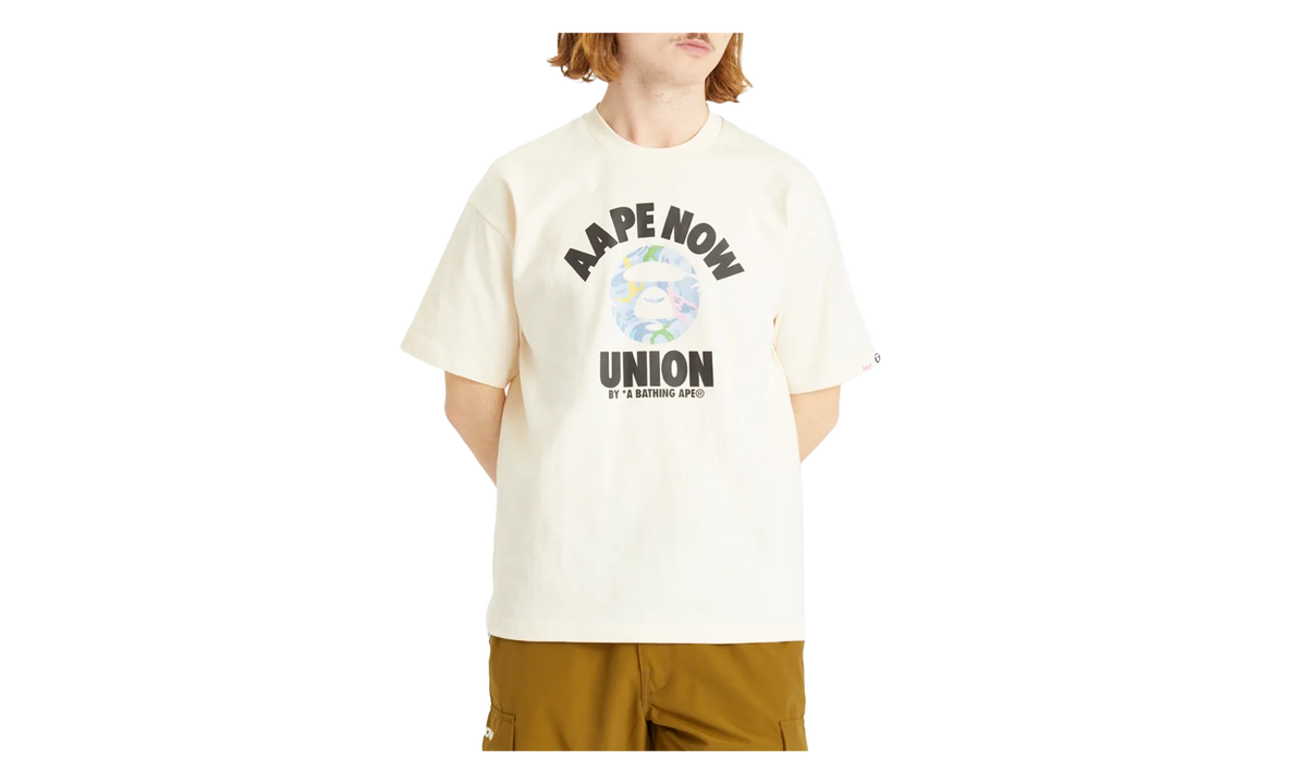 BAPE Union Moonface Tee Ivory White ATE1643XXO IVN