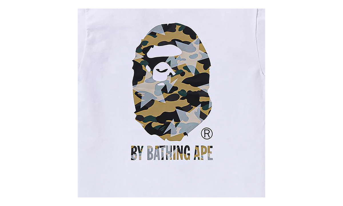 BAPE STA Overprint 1st Camo Tee White 0ZXTEM023101Q WHR