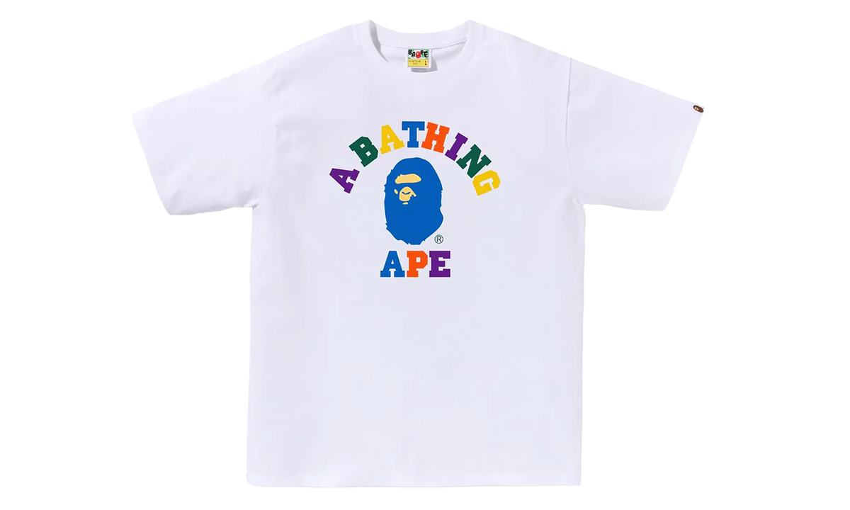 BAPE Colors College Tee White 1K30 110 014 WHITE