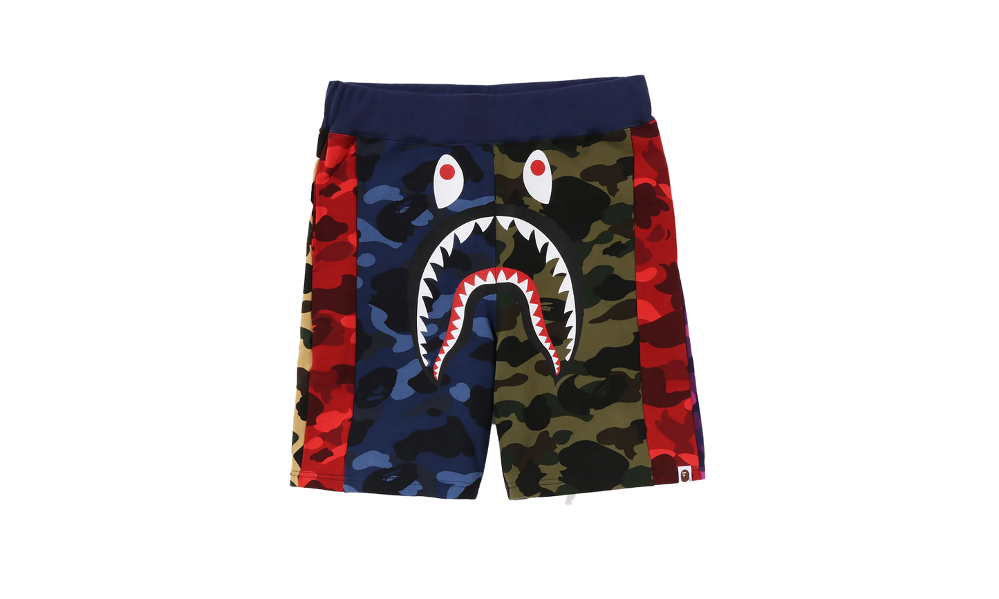 BAPE Mix Camo Crazy Sweat Shorts Multi-Color MULTI 001SPJ301015MMUL