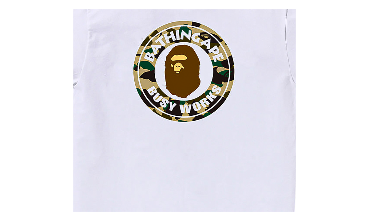 BAPE 1st Camo Busy Works Tee White / Camo 0ZXTEM014101Q WHR