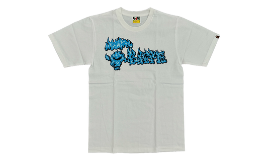 BAPE Flame Ape Face Tee White / Blue 1K20 110 034 WHITE BLUE