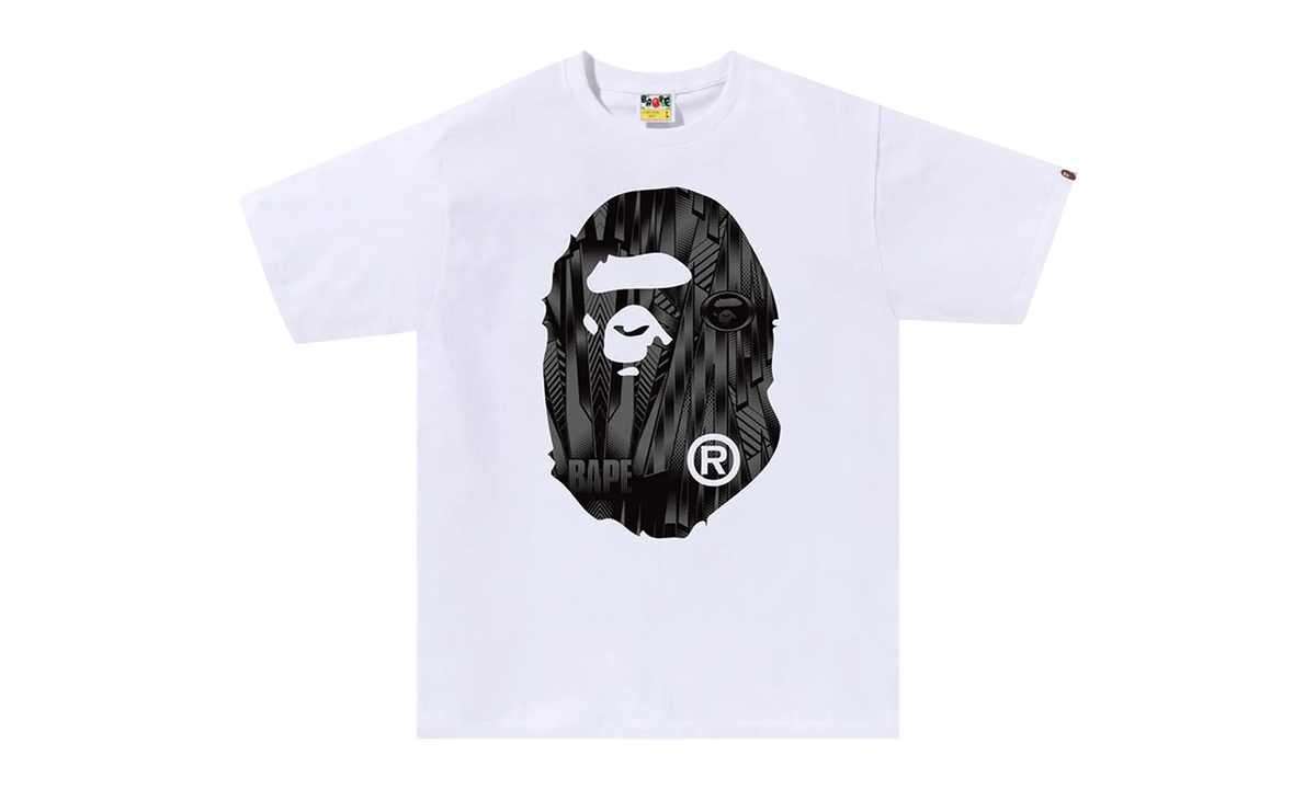 BAPE Speed Racer Big Ape Head Tee White Black 1J30 110 036