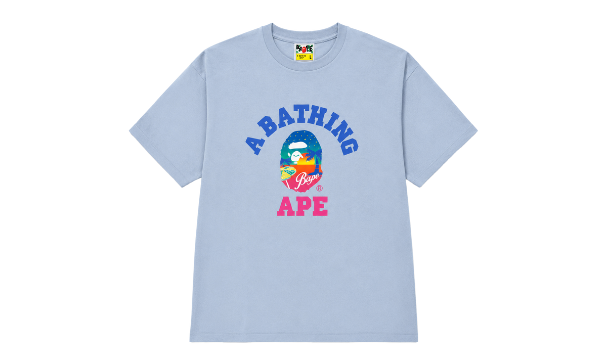 BAPE Sunset Beach Tee Sax 1J30 110 068 SAX
