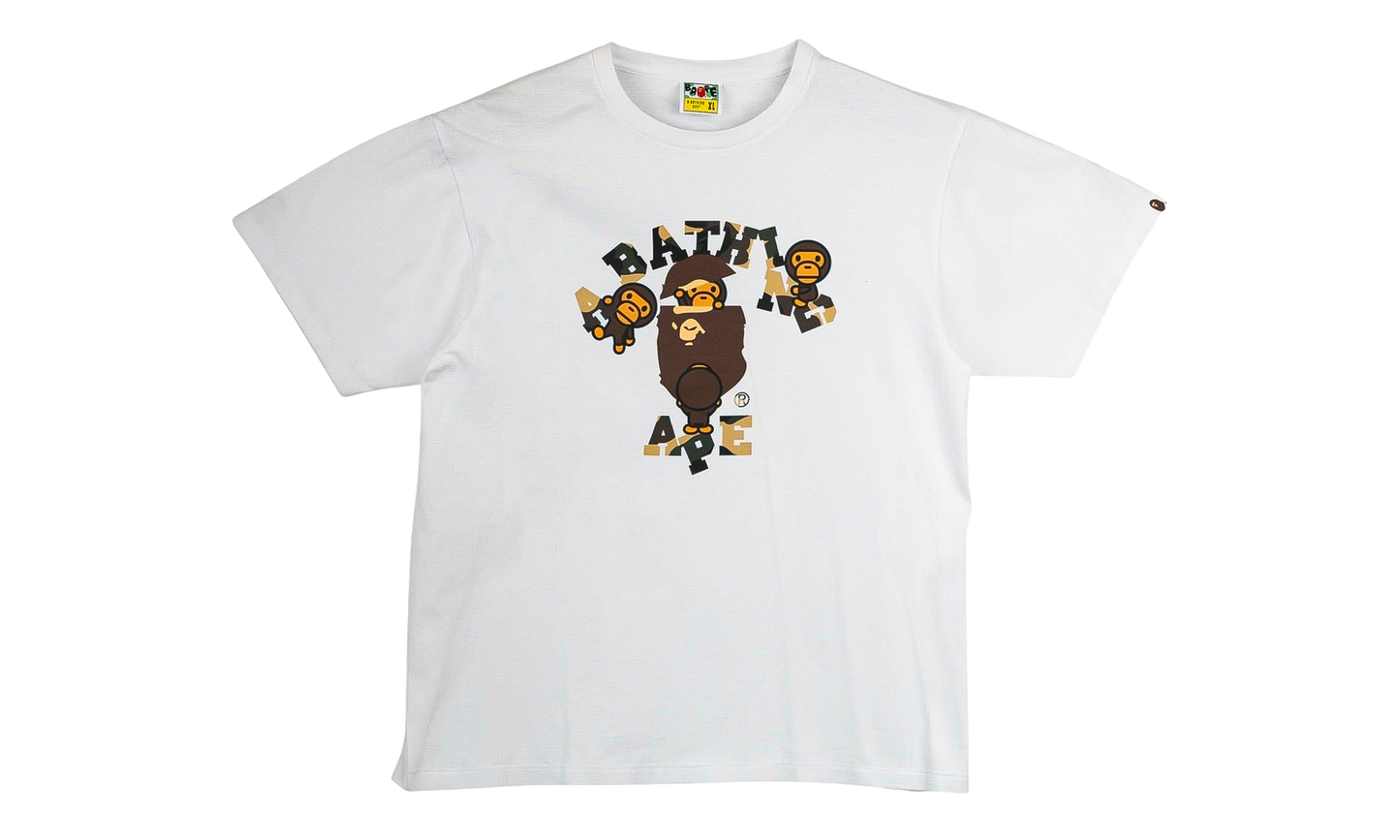 BAPE Baby Milo Hanging Family Short Sleeve T-Shirt White 2I80 110 002 WHITE