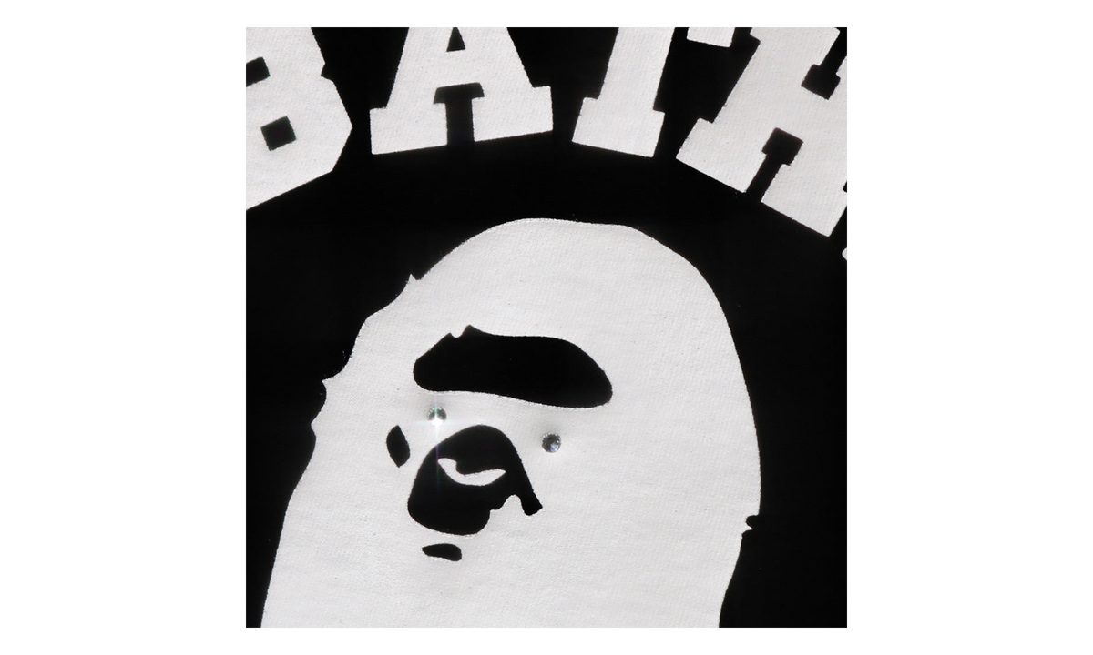 BAPE Crystal Stone Eye College Tee Black 0ZXTEM350101Q BKX