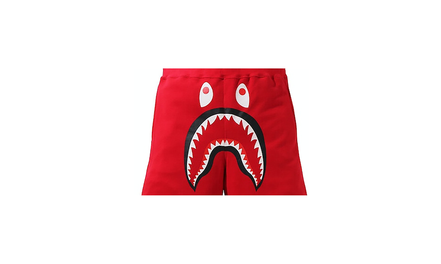 BAPE Shark Basketball Sweatshort Red E42CCECA