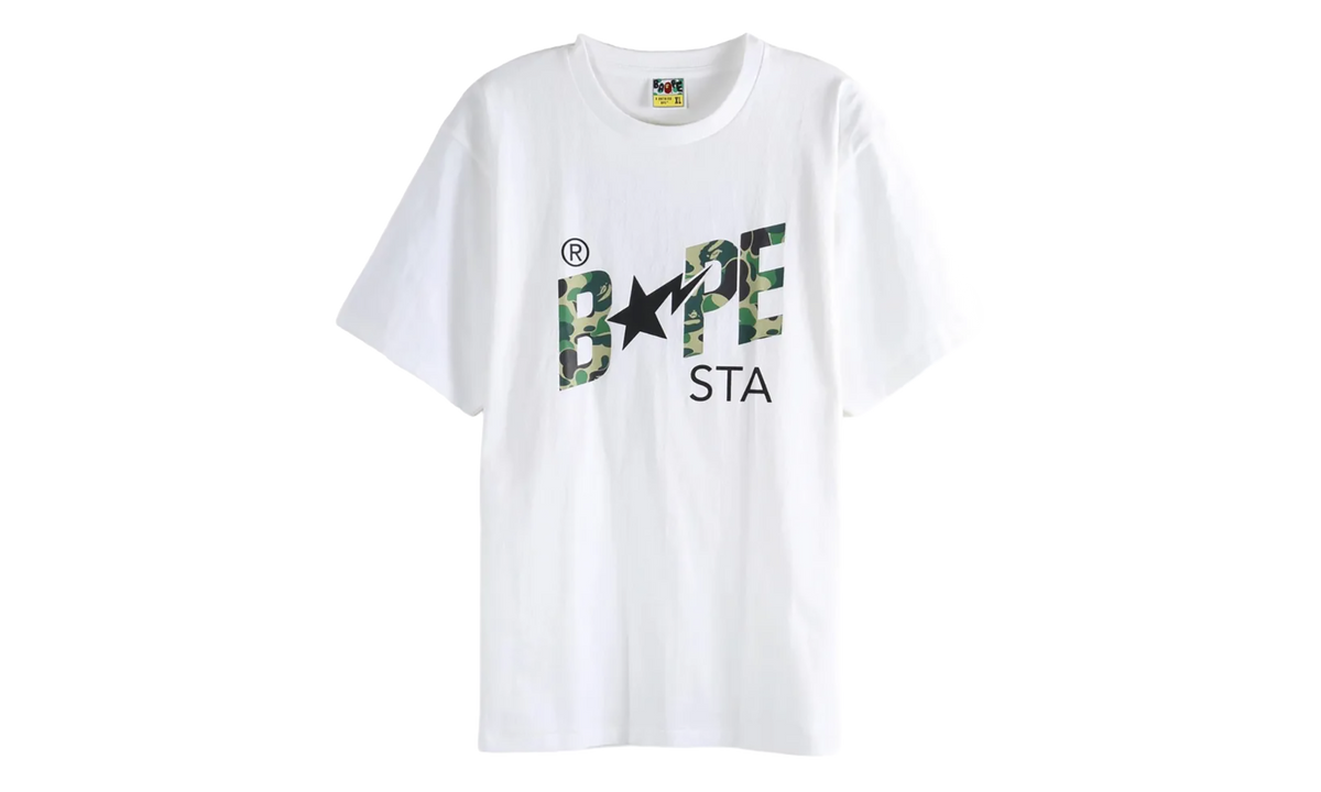 BAPE ABC Camo Bape Sta Logo Tee White 1L80110008 WH0