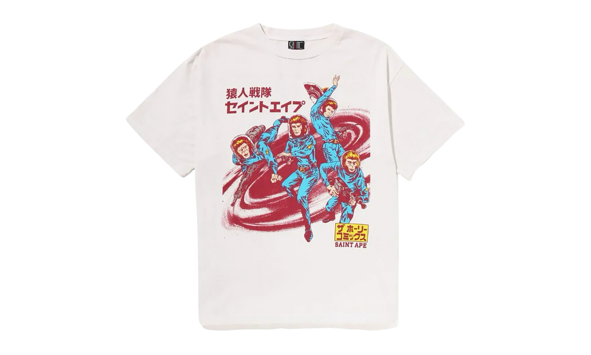 BAPE Squadron Tee Saint Mxxxxxx - Vinatage White 1J23 109 901