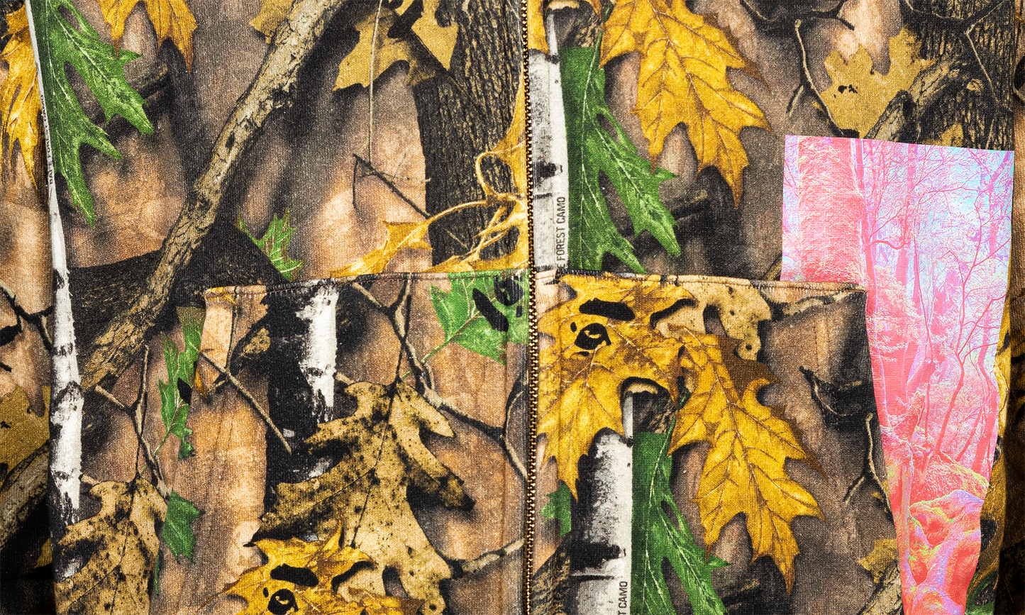 BAPE Forest Camo Wide Full Zip Hoodie Forest Camo OZX SW M115013 C
