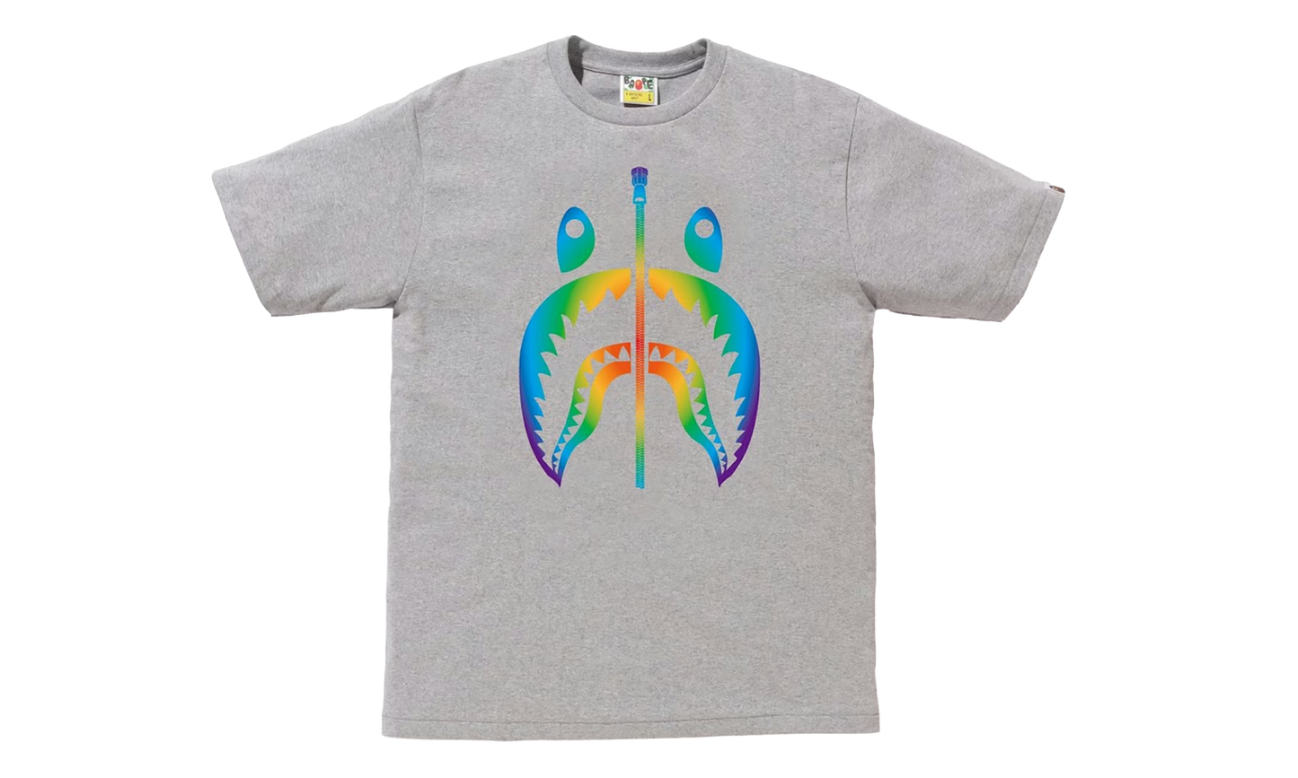 BAPE Rainbow Shark Tee Grey BAPE010