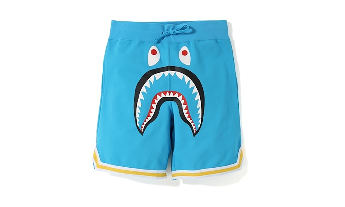 BAPE Shark Basketball Sweatshort Blue / Yellow AE38E883