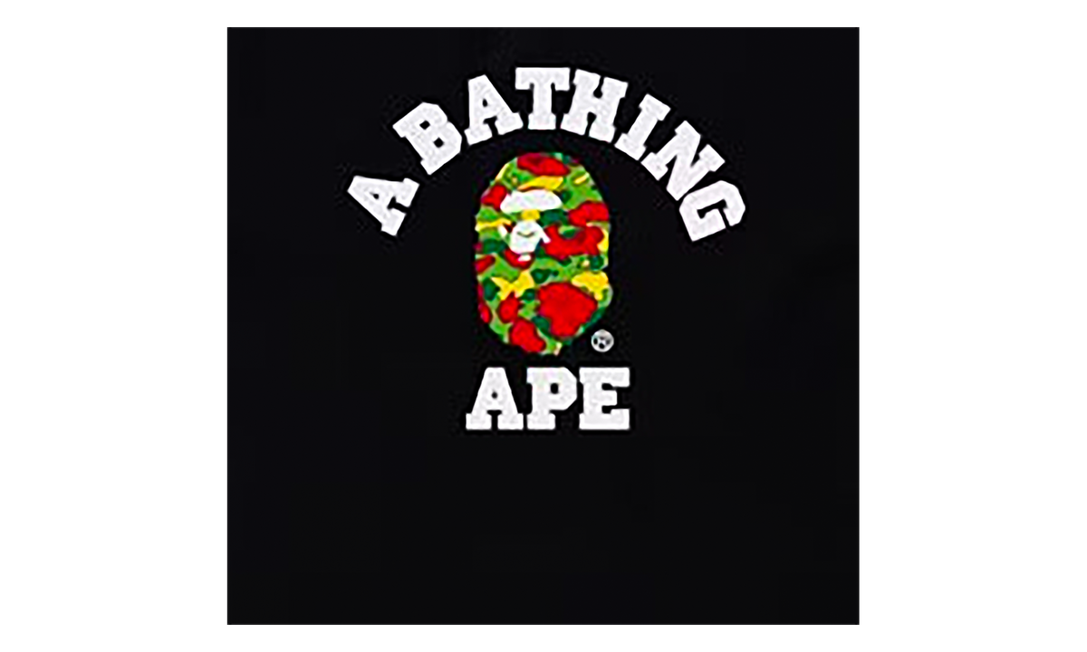 BAPE Sta Camo College Tee Black / Multicolor BAPE007